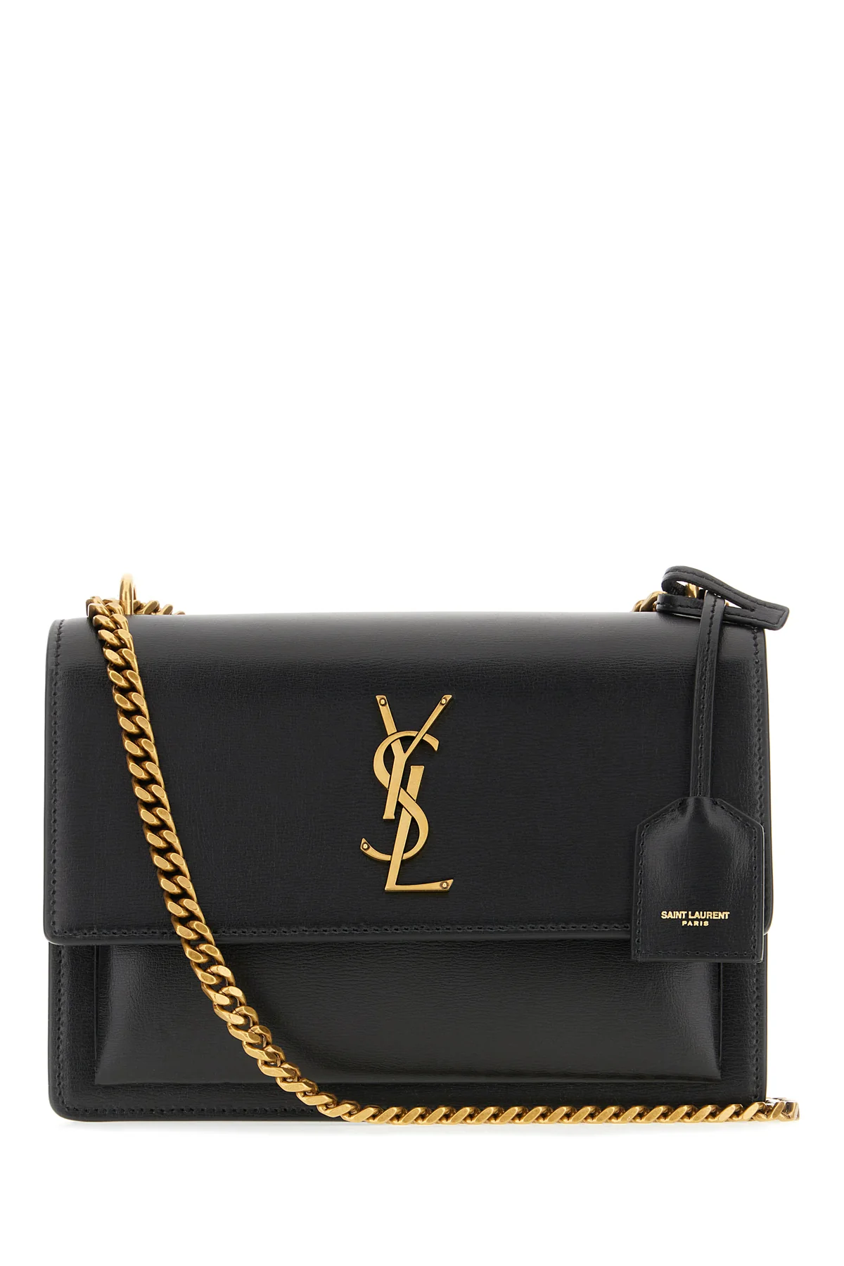 Black leather medium Sunset crossbody bag -  | High Quality Luxury Handbag Shop