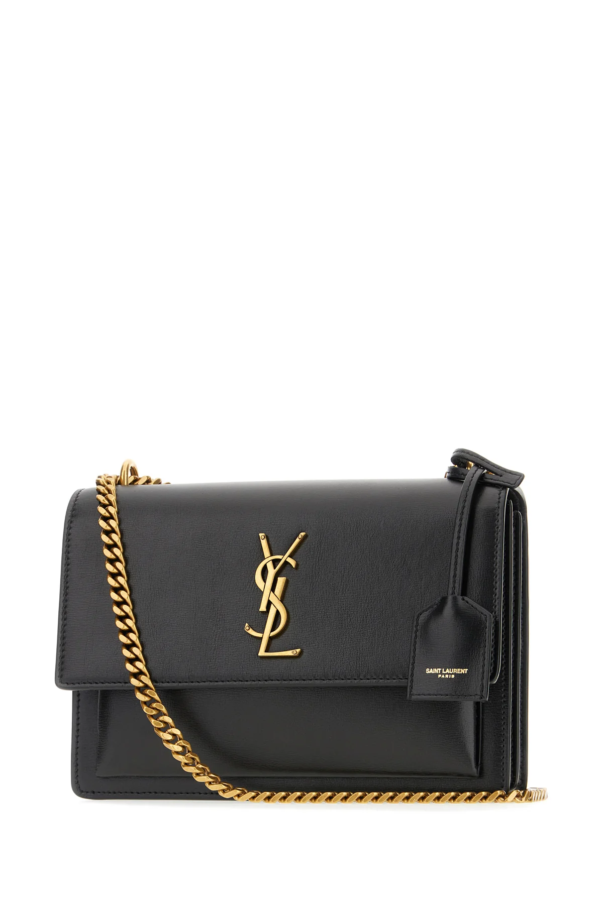 Black leather medium Sunset crossbody bag -  | High Quality Luxury Handbag Shop