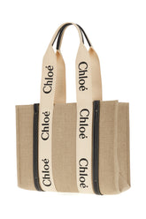 Linen medium Woody shopping bag -  | High Quality Luxury Handbag Shop
