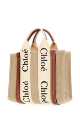 Cappuccino linen small Woody handbag -  | High Quality Luxury Handbag Shop