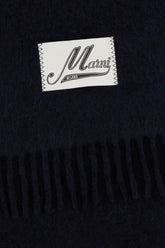 Black alpaca blend scarf -  | High Quality Luxury Handbag Shop