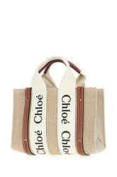 Sand linen small Woody handbag -  | High Quality Luxury Handbag Shop
