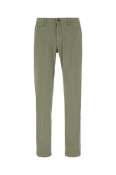 Sage green stretch cotton pants -  | High Quality Luxury Handbag Shop