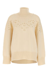 Maglione oversize in lana crema -  | High Quality Luxury Handbag Shop