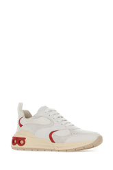 White nappa leather and suede Cosimina sneakers -  | High Quality Luxury Handbag Shop