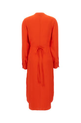 Coral viscose shirt dress -  | High Quality Luxury Handbag Shop