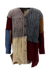 Multicolor wool blend oversize cardigan -  | High Quality Luxury Handbag Shop