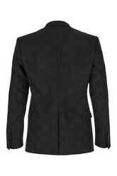 Black stretch wool blend blazer -  | High Quality Luxury Handbag Shop