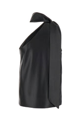 Black synthetic leather top -  | High Quality Luxury Handbag Shop