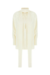 Cream silk oversize blouse -  | High Quality Luxury Handbag Shop
