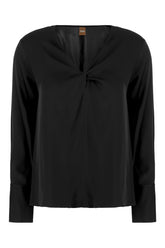 Black stretch silk blouse -  | High Quality Luxury Handbag Shop