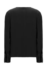 Black stretch silk blouse -  | High Quality Luxury Handbag Shop