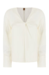 White stretch silk blouse -  | High Quality Luxury Handbag Shop