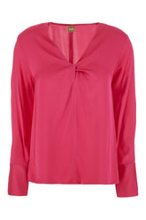 Fuchsia stretch silk blouse -  | High Quality Luxury Handbag Shop