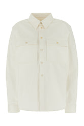 Ivory denim oversize shirt -  | High Quality Luxury Handbag Shop