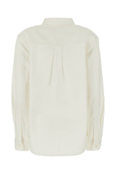 Ivory denim oversize shirt -  | High Quality Luxury Handbag Shop