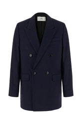Midnight blue wool oversize blazer -  | High Quality Luxury Handbag Shop