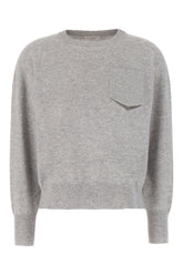 Melange grey cashmere sweater -  | High Quality Luxury Handbag Shop