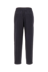 Midnight blue viscose blend pant -  | High Quality Luxury Handbag Shop