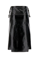 Black stretch vinyl skirt -  | High Quality Luxury Handbag Shop