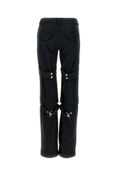 Black stretch polyester blend pant -  | High Quality Luxury Handbag Shop