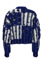 Embroidered wool blend oversize sweater -  | High Quality Luxury Handbag Shop