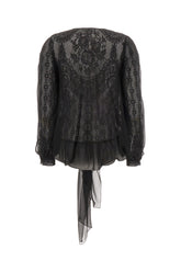 Black lace and silk blouse -  | High Quality Luxury Handbag Shop