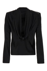 Blusa in seta nera -  | High Quality Luxury Handbag Shop