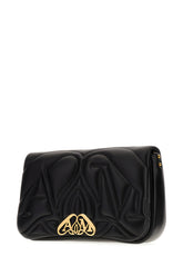 Black nappa leather Seal shoulder bag -  | High Quality Luxury Handbag Shop