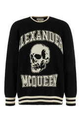 Black wool blend oversize sweater -  | High Quality Luxury Handbag Shop