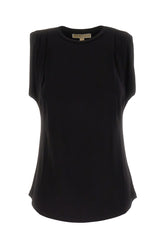 Black stretch viscose t-shirt -  | High Quality Luxury Handbag Shop