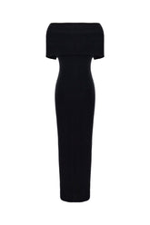 Black cotton blend dress -  | High Quality Luxury Handbag Shop