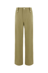 Olive green cotton pants -  | High Quality Luxury Handbag Shop