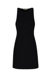 Black viscose blend mini dress -  | High Quality Luxury Handbag Shop