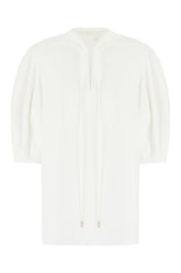 Blusa in popeline bianco -  | High Quality Luxury Handbag Shop