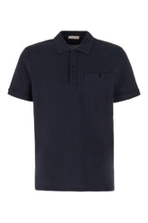 Navy blue piquet polo shirt -  | High Quality Luxury Handbag Shop