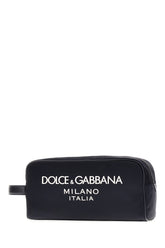 Midnight blue nylon blend beauty case -  | High Quality Luxury Handbag Shop