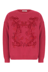 Tyrian purple wool blend sweater -  | High Quality Luxury Handbag Shop