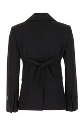 Black stretch wool blazer -  | High Quality Luxury Handbag Shop