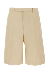 Cappuccino cotton bermuda shorts -  | High Quality Luxury Handbag Shop