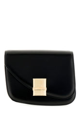 Black leather small Fiamma crossbody bag -  | High Quality Luxury Handbag Shop