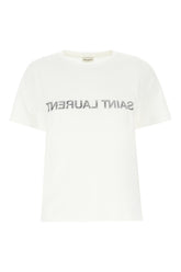 T-shirt in cotone avorio -  | High Quality Luxury Handbag Shop
