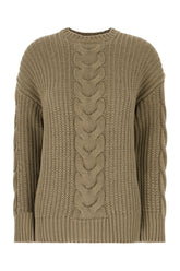 Khaki green cotton Acciaio oversize sweater -  | High Quality Luxury Handbag Shop