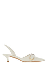 Chalk leather Voyou pumps -  | High Quality Luxury Handbag Shop