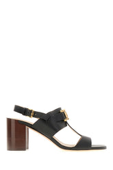 Black leather Kate sandals -  | High Quality Luxury Handbag Shop