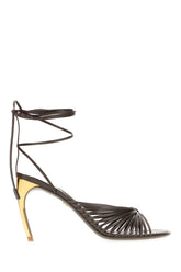 Chocolate leather sandals -  | High Quality Luxury Handbag Shop