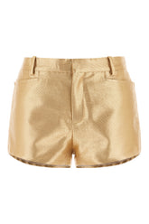 Gold wool blend shorts -  | High Quality Luxury Handbag Shop