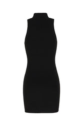 Mini abito in misto viscosa nera -  | High Quality Luxury Handbag Shop