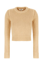 Beige cotton and mohair sweater -  | High Quality Luxury Handbag Shop