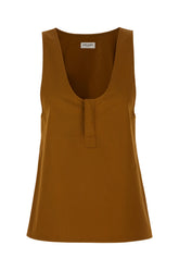 Top in misto cotone fango -  | High Quality Luxury Handbag Shop
